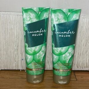 - NEW Bath & Body Works 2 X CUCUMBER MELON 8 Oz. BODY CREAM